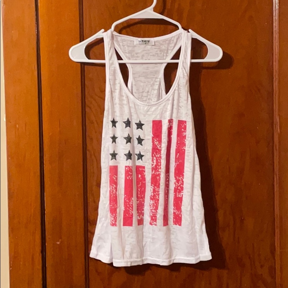 American flag tank top